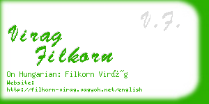 virag filkorn business card